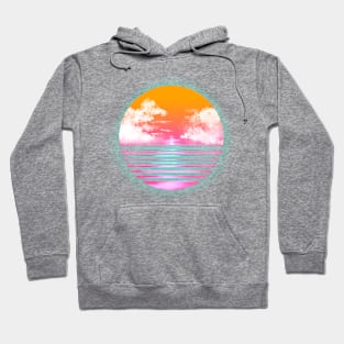 Vaporwave White Clouds Hoodie